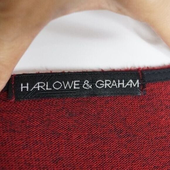 Harlowe & Graham Burgundy Long Sleeve Top Size PXS - Picture 4 of 5